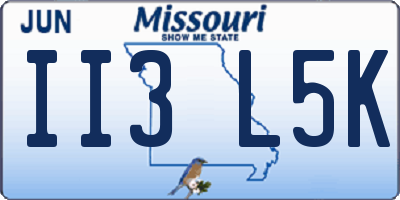 MO license plate II3L5K