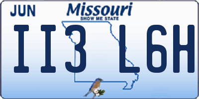 MO license plate II3L6H