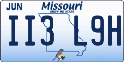 MO license plate II3L9H