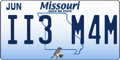 MO license plate II3M4M