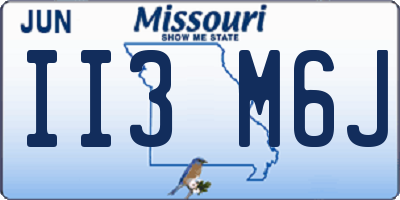 MO license plate II3M6J