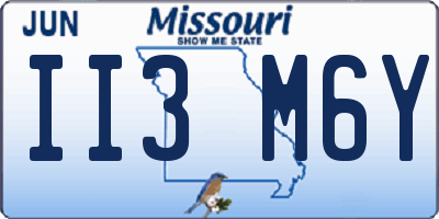 MO license plate II3M6Y
