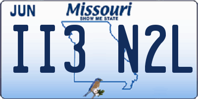 MO license plate II3N2L
