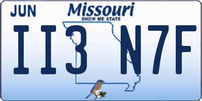 MO license plate II3N7F