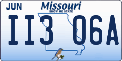 MO license plate II3O6A
