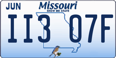 MO license plate II3O7F