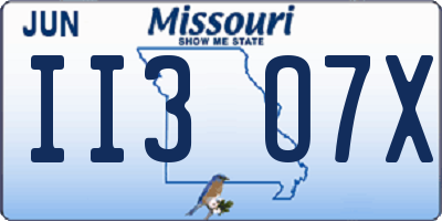 MO license plate II3O7X