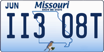 MO license plate II3O8T