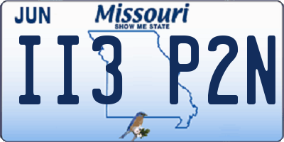 MO license plate II3P2N