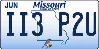 MO license plate II3P2U