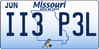 MO license plate II3P3L