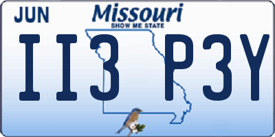 MO license plate II3P3Y