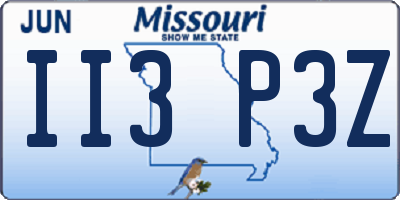 MO license plate II3P3Z