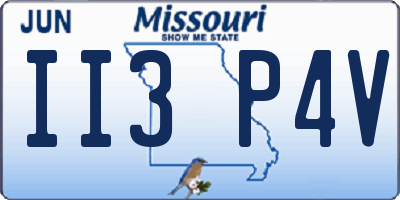MO license plate II3P4V