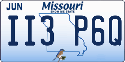 MO license plate II3P6Q