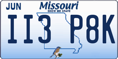 MO license plate II3P8K