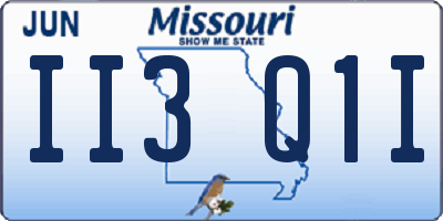 MO license plate II3Q1I