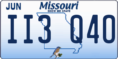 MO license plate II3Q4O