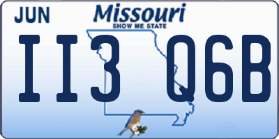 MO license plate II3Q6B