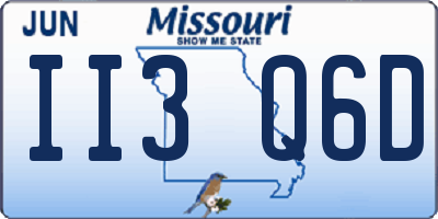 MO license plate II3Q6D