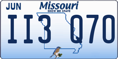 MO license plate II3Q7O