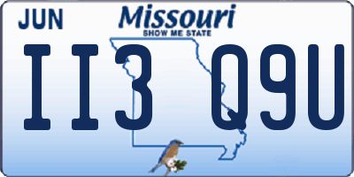 MO license plate II3Q9U