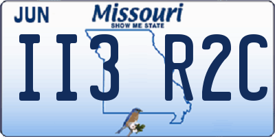MO license plate II3R2C