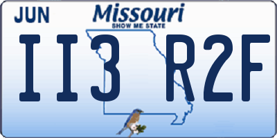 MO license plate II3R2F