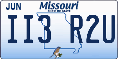 MO license plate II3R2U