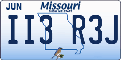 MO license plate II3R3J