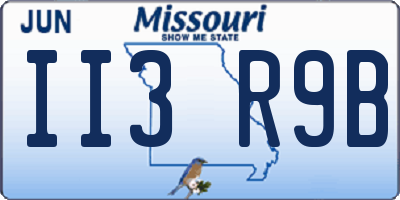 MO license plate II3R9B