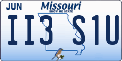 MO license plate II3S1U