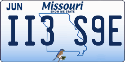 MO license plate II3S9E