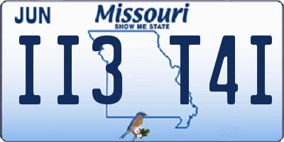 MO license plate II3T4I