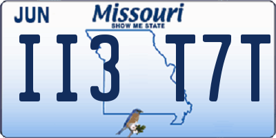 MO license plate II3T7T