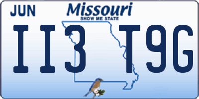 MO license plate II3T9G