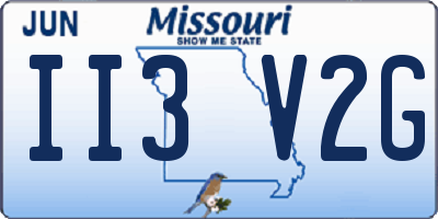 MO license plate II3V2G