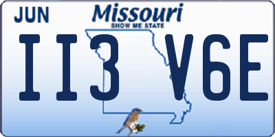 MO license plate II3V6E