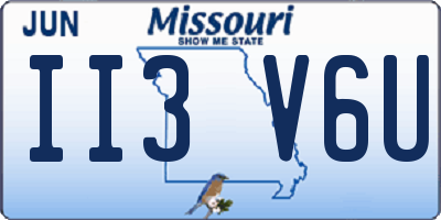 MO license plate II3V6U