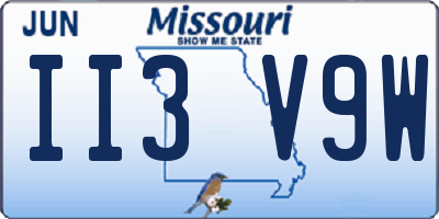 MO license plate II3V9W