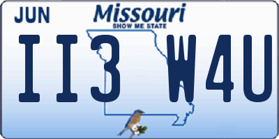 MO license plate II3W4U