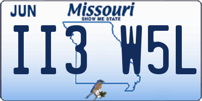 MO license plate II3W5L
