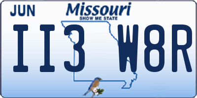 MO license plate II3W8R