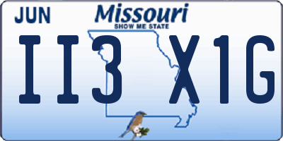 MO license plate II3X1G