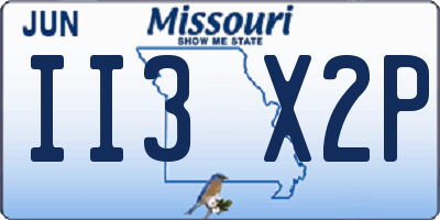 MO license plate II3X2P