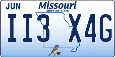 MO license plate II3X4G