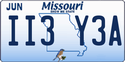 MO license plate II3Y3A