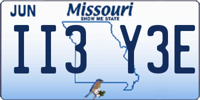 MO license plate II3Y3E