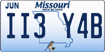 MO license plate II3Y4B