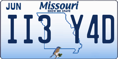 MO license plate II3Y4D
